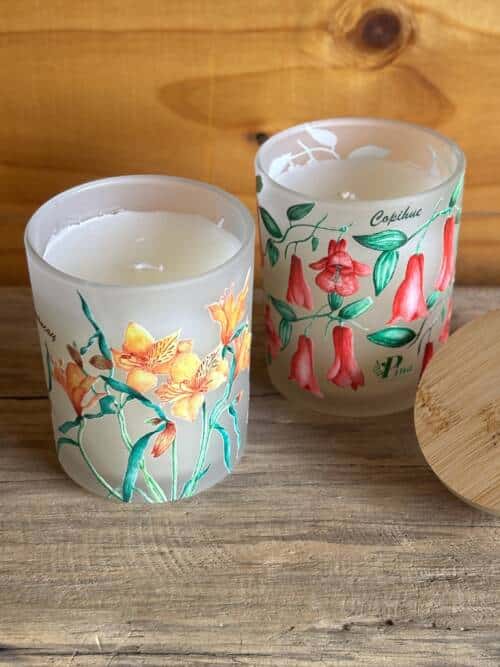 Velas aromáticas de Flora chilena